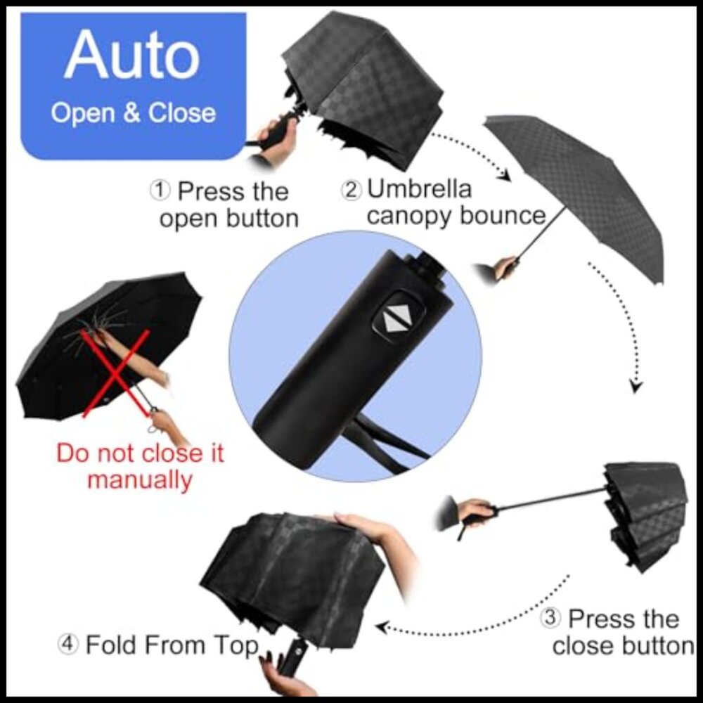 Oversized Windproof Golf Umbrella Automatic Open … - image 6